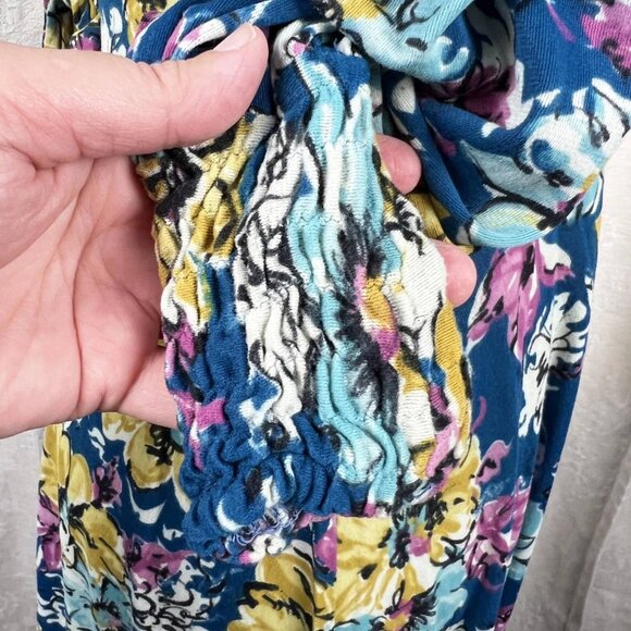 Jody T of California vintage smocked maxi dress puff sleeves garden girl prairie - Picture 5 of 10